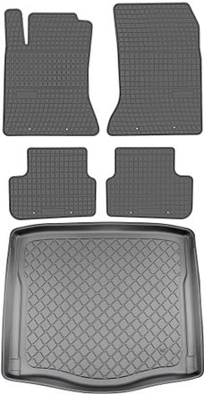 OEM Juego De Alfombrillas De Goma Para Coche Y Alfombrilla Para Maletero Para Mercedes Cla I C117 Sed&aacute;n (de Marzo De 2013 A Marzo De 2019)