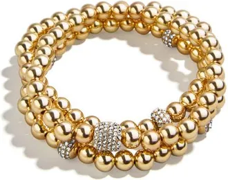 BaubleBar Pav&eacute; Pisa Bracelet Set in Brass/glass Crystal at Nordstrom