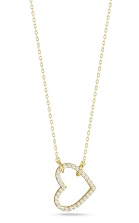 Glaze Jewelry Sterling Silver Sideways Heart Necklace