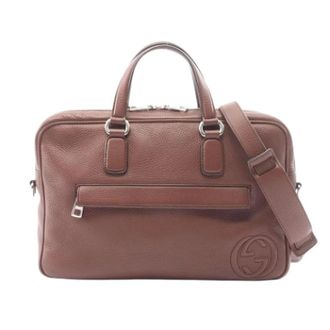 Gucci Pre-owned Briefcase Handbag - Heren - Vintage Handtas - Bruin - ONE Size - Leer - Vintage