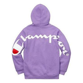 SUPREME SS18 Champion Hooded Sweatshirt Light Purple SUP-SS18-531