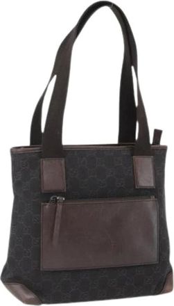 Gucci Pre-owned Shoulder Bags, female, Brown, Size: ONE SIZE Pre-owned Vintage GG Canvas Tote Bag