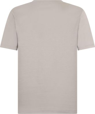 HUGO BOSS Mens Cotton T-Shirt With Print Turtledove T-Shirts And Polos