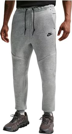 Nike Tech Fleece Joggers with Materials - Heren - Trainingsbroeken - Grijs - S - Polyester - Fitness