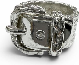Herm&egrave;s Silver Silver 925 Band Ring (Pre-Owned)