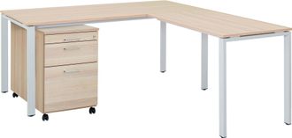 Schubiger M&ouml;bel Schreibtisch mit Rollcontainer Color Fun