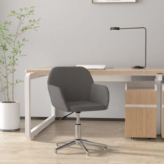 vidaXL Silla De Oficina Giratoria De Tela Gris Claro Vidaxl