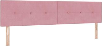 vidaXL Cabecero Con Cabecera Rosa 200 Cm Terciopelo Vidaxl