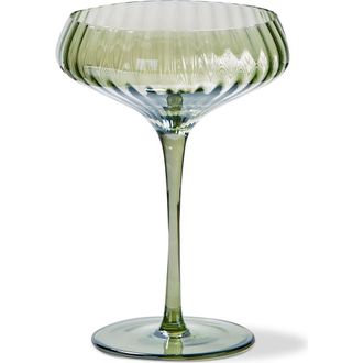 Tag Chelsea Iridescent Optic Coupe Glass Green Glass Everyday,Spring at Nordstrom
