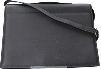 Valextra Gray Leather Briefcase (Pre-Owned)