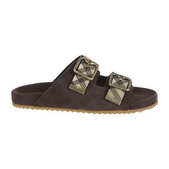 Burberry Sliders, female, Brown, Size: 7 1/2 US Urchin Check Sandal