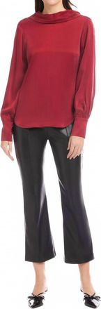 Fifteen Twenty Camille Cowl Back Top In Brick