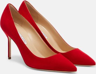 Manolo Blahnik BB 90 suede pumps