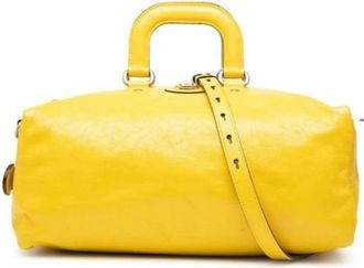 Gucci Pre-owned Weekend Bags, female, Yellow, Size: ONE SIZE Pre-owned Weekend Bag