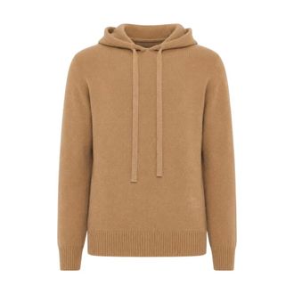 Laneus Hoodies & sweatvesten, Heren, Beige, S, Kasjmier, Cashmere Hoodie