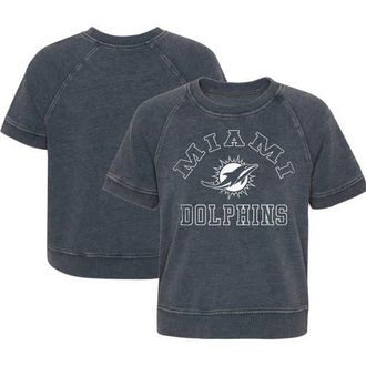 Outerstuff Girls Juniors Heather Charcoal Miami Dolphins Cheer Squad Raglan T-Shirt at Nordstrom, Size Medium
