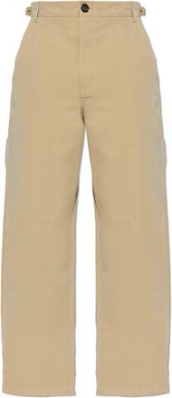 Alexander McQueen Broeken, Heren, Beige, S, Katoen, Wijde broek