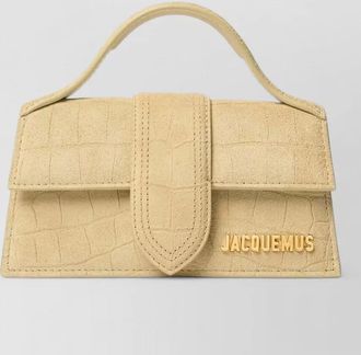 Jacquemus mini bag flat handle crocodile effect strap
