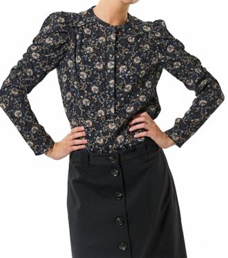 Kudibal Copenhagen Visti Long Sleeve Blouse In Navy