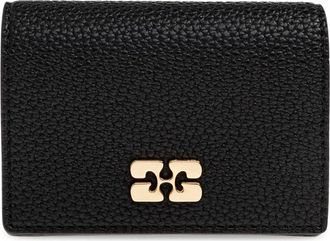 Ganni Accessoires, Dames, Zwart, ONE Size, Katoen, Kaarthouder met Flap