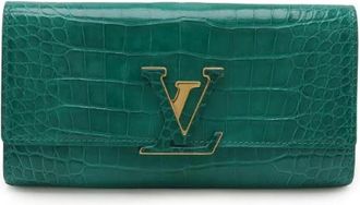 Louis Vuitton Pre-owned Leren Portemonnee - Dames - Vintage Accessoires - Groen - ONE Size - Leer - Vintage