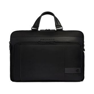 Piquadro Laptoptas 15-6 - Heren - Laptoptassen - Zwart - ONE Size - Leer - Tassen