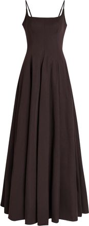 Staud Joy Cotton-blend Maxi Dress - Brown - 10 (UK14 / L)