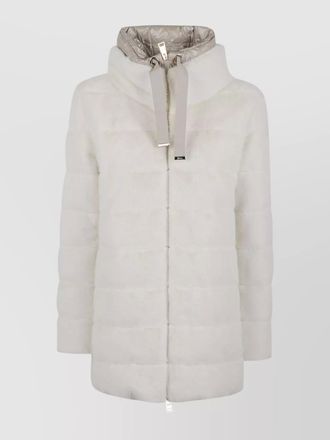 Herno long hooded padded quilted jacket