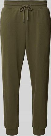 Tommy Hilfiger Comfort Fit Sweatpants aus Baumwoll-Mix in Khaki, Gr&ouml;&szlig;e XXL