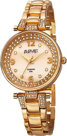 August Steiner Womens Alloy Diamond Watch