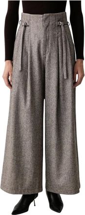 Isabelle Blanche Pantalones anchos - Trousers - Mujer - Marr&oacute;n - XS
