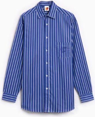 Sky High Farm Workwear | Unisex Striped Button Down Shirt Woven - XS