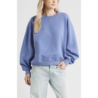 BP. Relaxed Cotton Blend Sweatshirt in Blue Frost at Nordstrom, Size Xx-Small