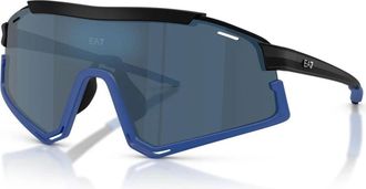 Emporio Armani Milano Cortina 2026 Zonnebril - unisex - Accessoires - Blauw - Maat: 43 MM Leer
