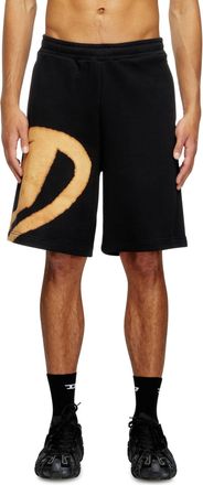 Diesel Sweat shorts with bleached logo - Shorts - Man - Multicolor