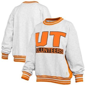 Pressbox Womens Pressbox Heather Gray/Tennessee Orange Tennessee Volunteers Endzone Crewneck Sweatshirt at Nordstrom, Size X-Large