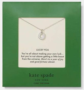 Kate Spade New York Lucky You Carded Pendant