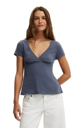 Cotton On Womens Lucy Babydoll Tee in Collegiate Navy at Nordstrom, Size Xx-Small