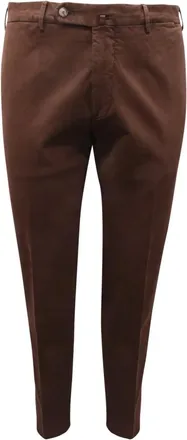 Santaniello Broeken, Heren, Bruin, M, Katoen, Pantalone Evoluto Katoenen Broek