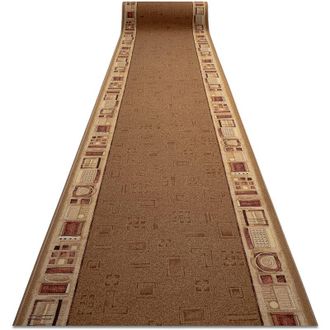 RugsX Rugsx - Alfombra De Pasillo Con Refuerzo De Goma Jena Beige 80cm Beige 80x670 Cm