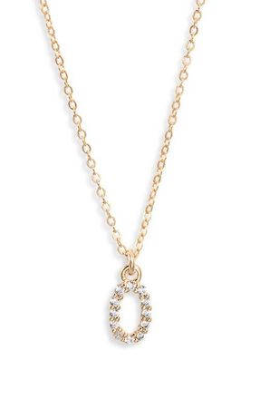 Set & Stones Gemma Initial Necklace in Gold /O at Nordstrom