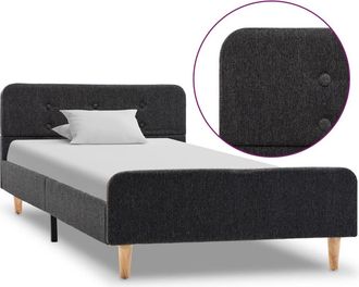 vidaXL Giroletto Grigio Scuro In Stoffa Ruvida 90x200 Cm - Vidaxl