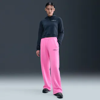 Nike Womens Nike Sportswear Phoenix Fleece Straight-Leg Sweatpants in Pink | IM7498-675