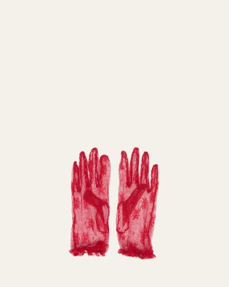 Valentino Garavani Floral Lace Nylon Blend Gloves