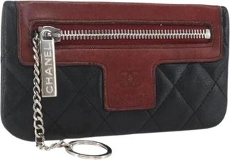 Chanel Pre-owned Accessories, female, Multicolor, Size: ONE SIZE Pre-owned Vintage Leather Wallet