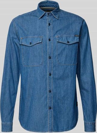 Replay Regular Fit Jeanshemd aus reiner Baumwolle in Jeansblau, Gr&ouml;&szlig;e XXL