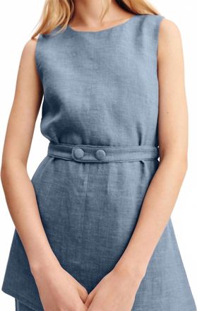 Poss&eacute; Thea Sleeveless Tunic In Steel Blue