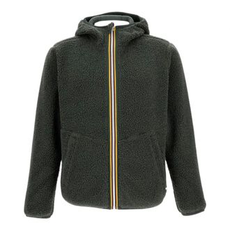 K-Way Light Jackets, male, Green, XL, Reversible Sherpa Polar Jacket