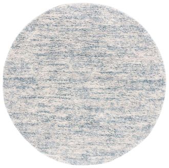 Safavieh Alfombra de poli&eacute;ster blanco/azul, 135 cm
