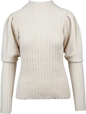 Chlo&eacute; Truien & Vesten, Dames, Beige, S, Kasjmier, Ribbed Turtleneck